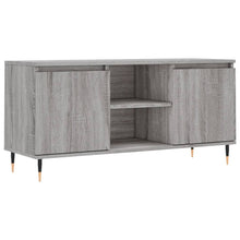 Tv-Meubel 104X35X50 Cm Bewerkt Hout Eikenkleurig Grijs sonoma