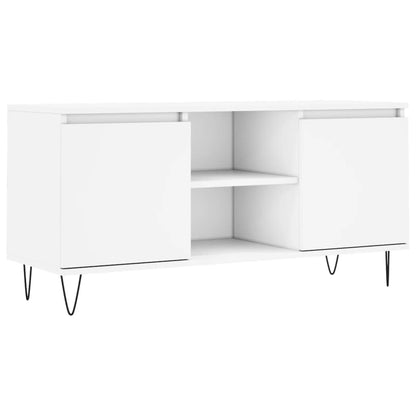 Tv-Meubel 04X35X50 Cm Bewerkt Hout Wit