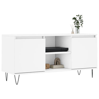 Tv-Meubel 04X35X50 Cm Bewerkt Hout Wit