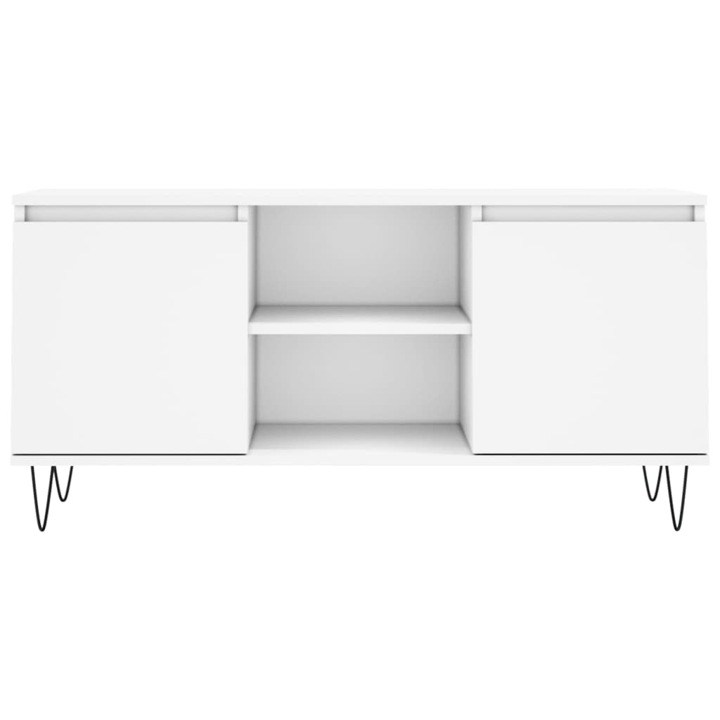 Tv-Meubel 04X35X50 Cm Bewerkt Hout Wit