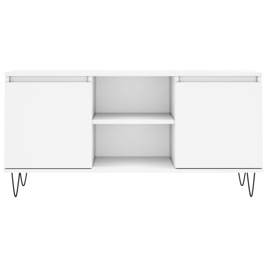 Tv-Meubel 04X35X50 Cm Bewerkt Hout Wit