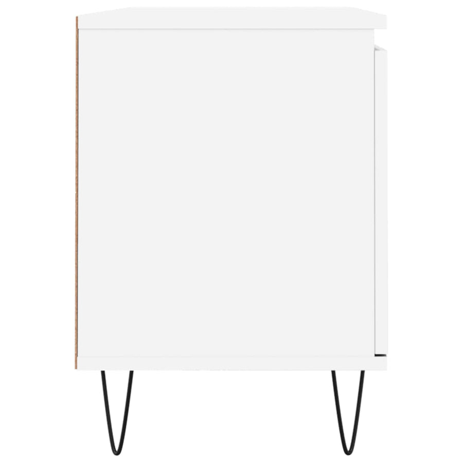 Tv-Meubel 04X35X50 Cm Bewerkt Hout Wit