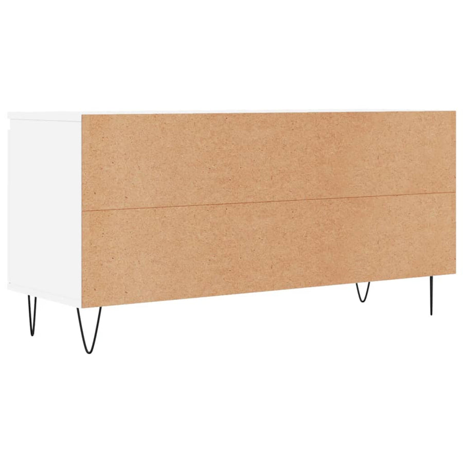 Tv-Meubel 04X35X50 Cm Bewerkt Hout Wit