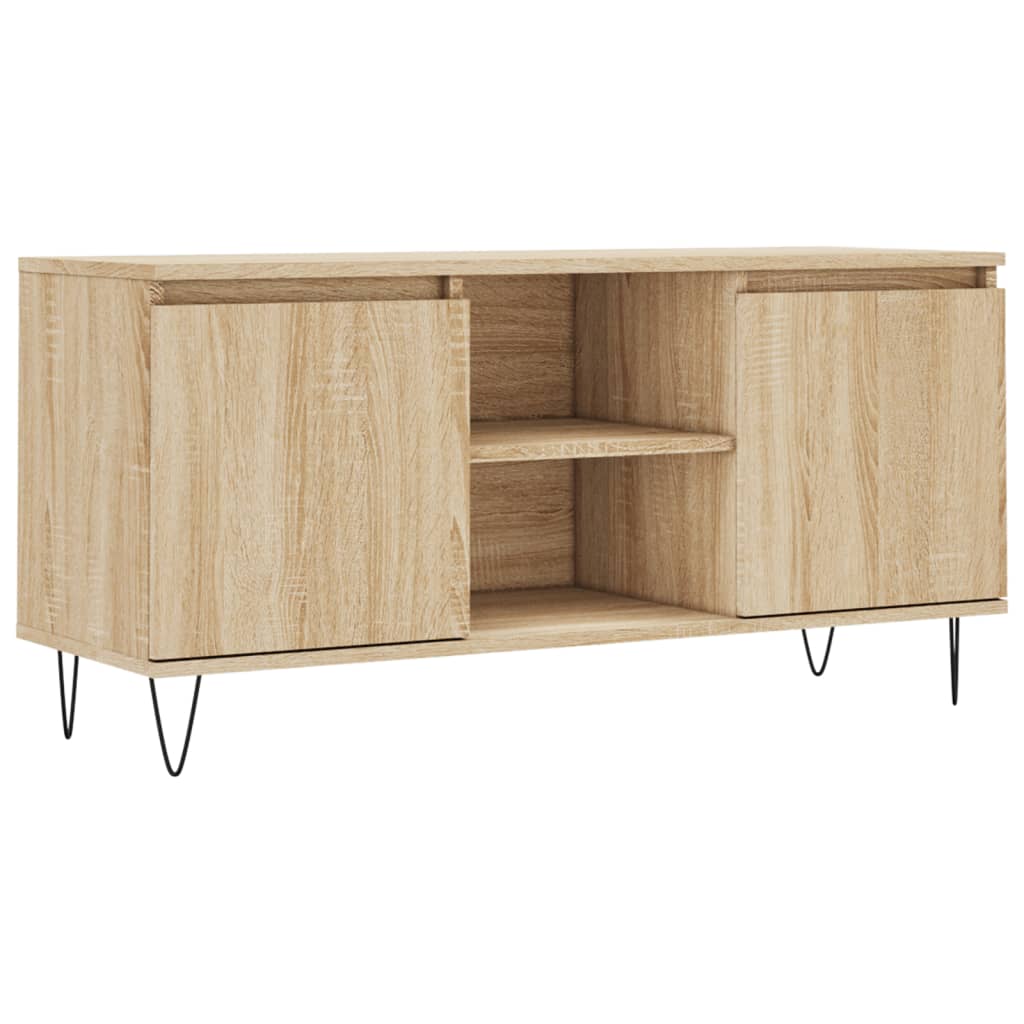 Tv-Meubel 104X35X50 Cm Bewerkt Hout Kleurig Sonoma eiken