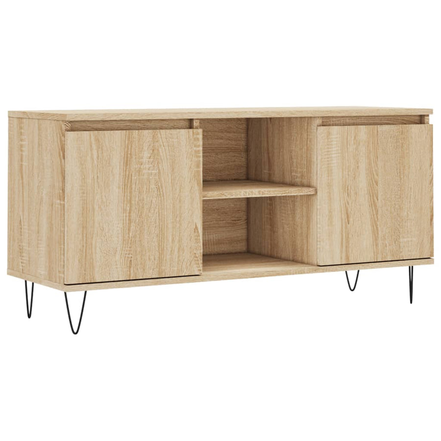 Tv-Meubel 104X35X50 Cm Bewerkt Hout Kleurig Sonoma eiken