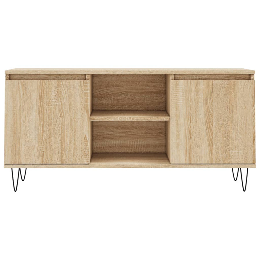 Tv-Meubel 104X35X50 Cm Bewerkt Hout Kleurig Sonoma eiken