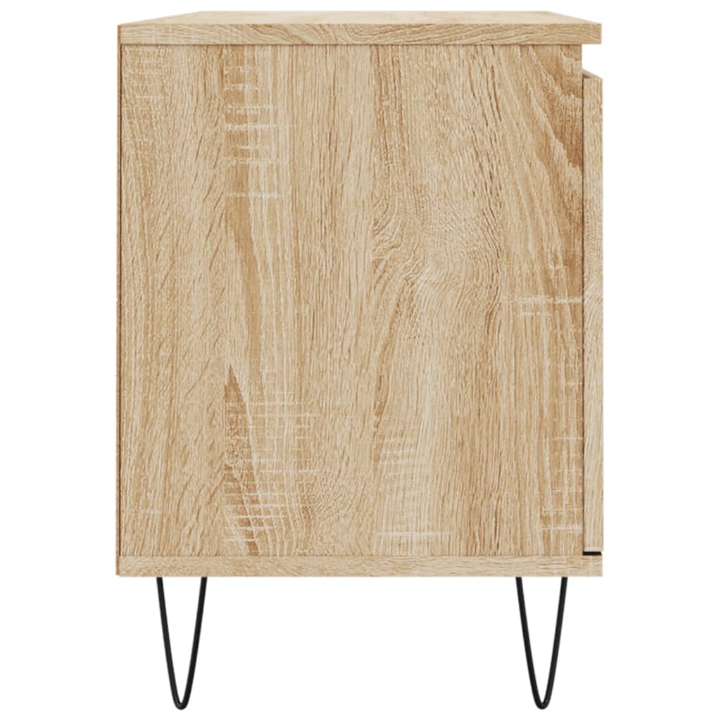 Tv-Meubel 104X35X50 Cm Bewerkt Hout Kleurig Sonoma eiken