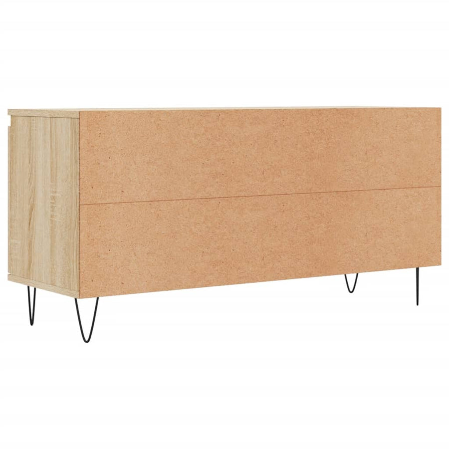 Tv-Meubel 104X35X50 Cm Bewerkt Hout Kleurig Sonoma eiken