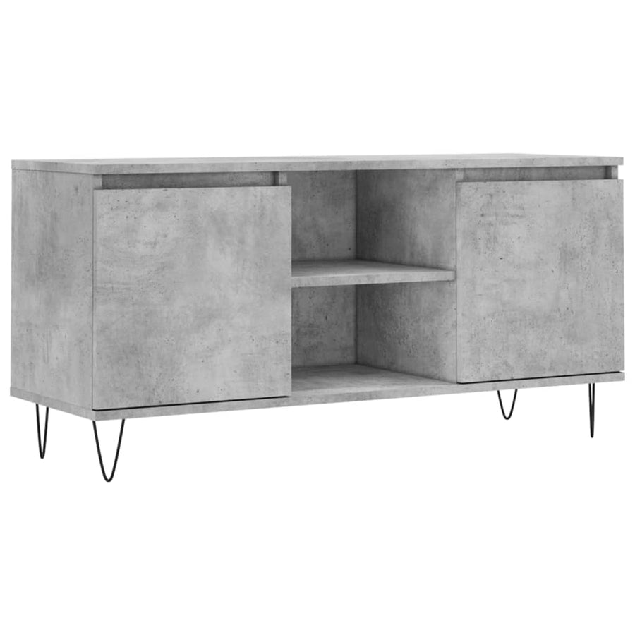 Tv-Meubel 04X35X50 Cm Bewerkt Hout Betongrijs