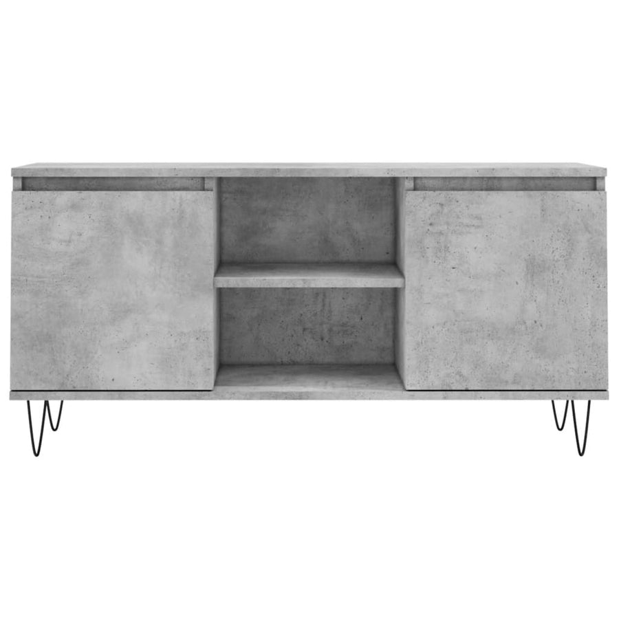 Tv-Meubel 04X35X50 Cm Bewerkt Hout Betongrijs