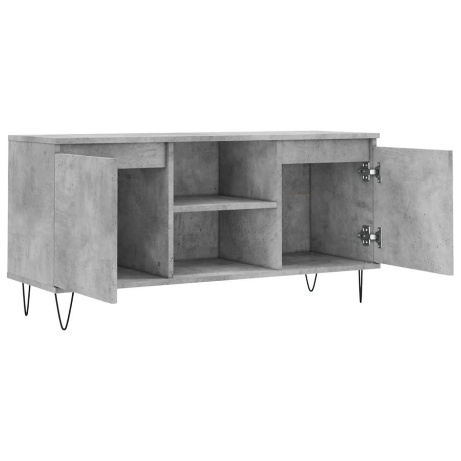 Tv-Meubel 04X35X50 Cm Bewerkt Hout Betongrijs