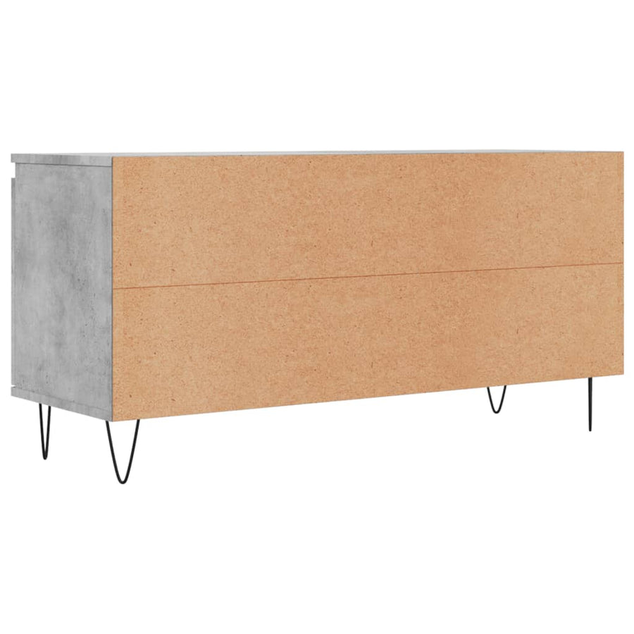 Tv-Meubel 04X35X50 Cm Bewerkt Hout Betongrijs