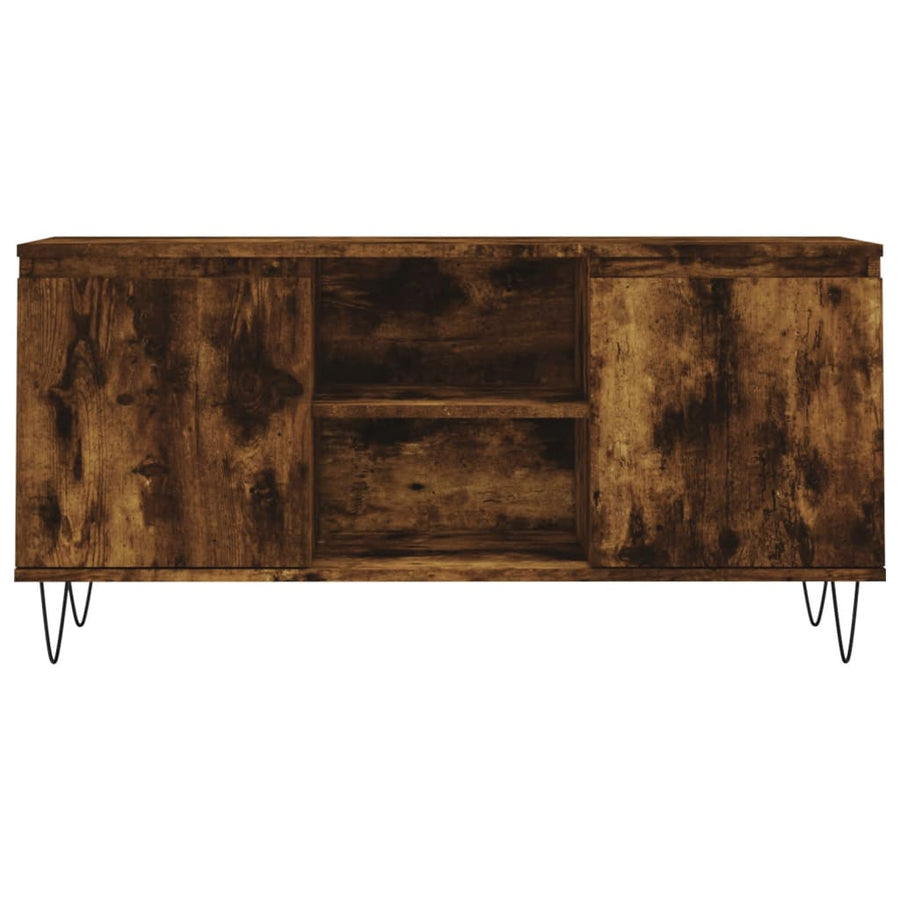 Tv-Meubel 04X35X50 Cm Bewerkt Hout Kleurig Gerookt eiken