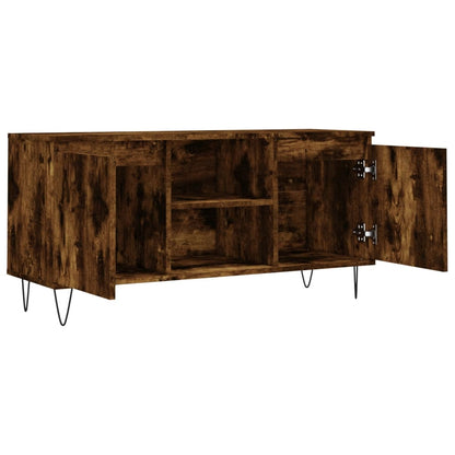 Tv-Meubel 04X35X50 Cm Bewerkt Hout Kleurig Gerookt eiken