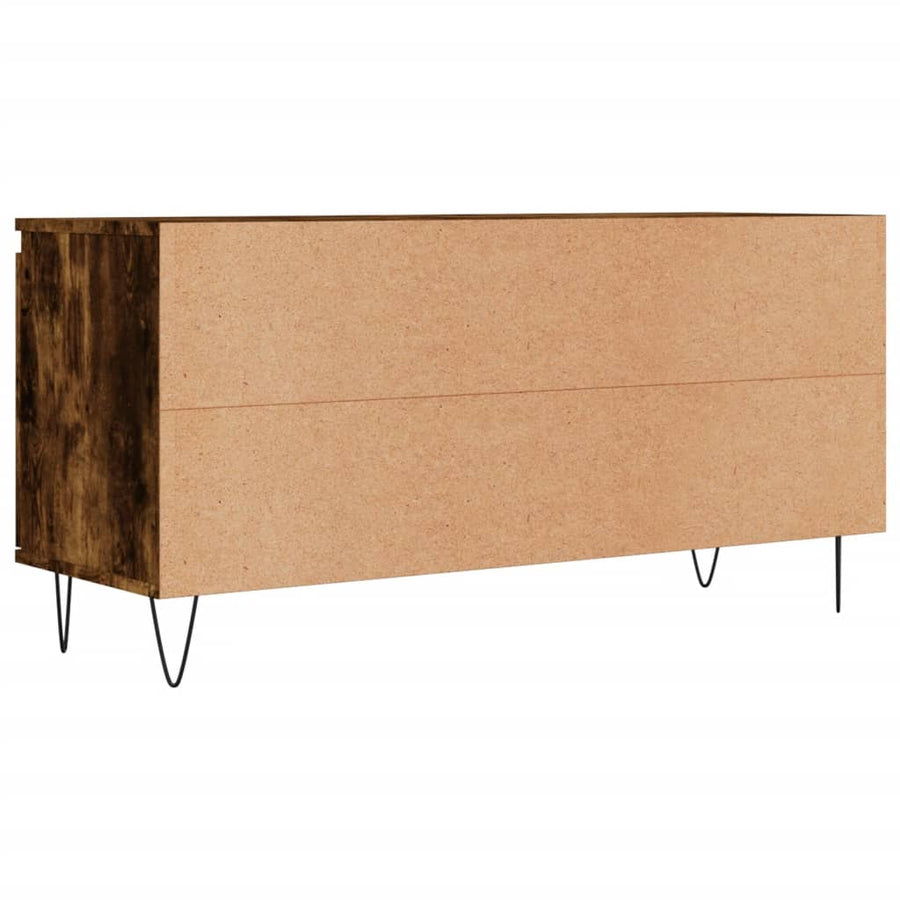Tv-Meubel 04X35X50 Cm Bewerkt Hout Kleurig Gerookt eiken