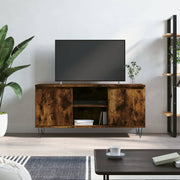 Tv-meubel 104x35x50 cm bewerkt hout gerookt eiken