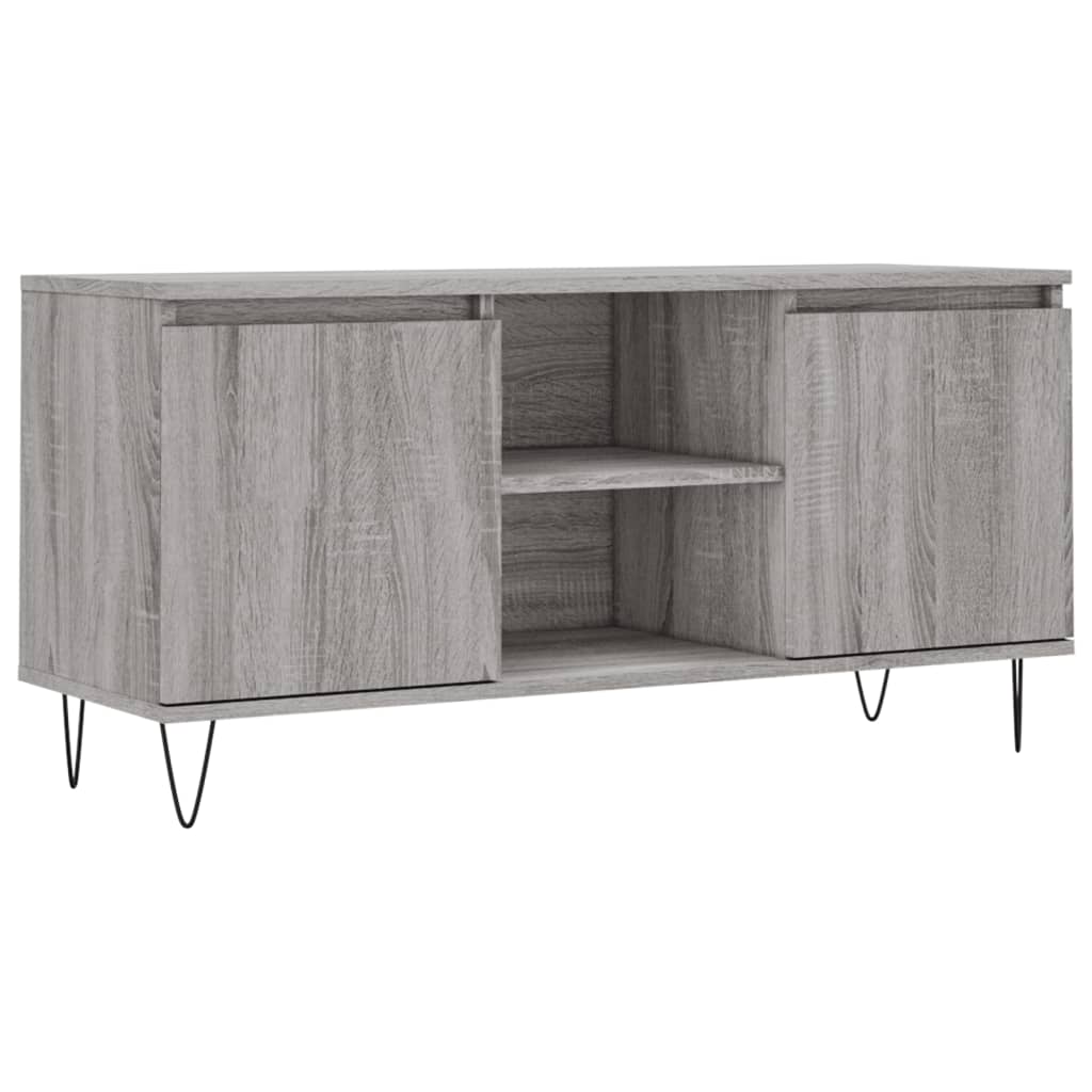 Tv-Meubel 04X35X50 Cm Bewerkt Hout Eikenkleurig Grijs sonoma