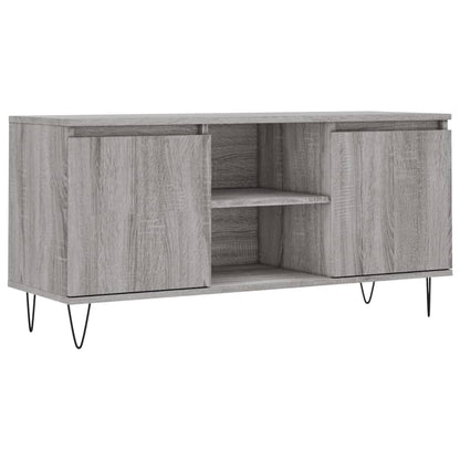 Tv-Meubel 04X35X50 Cm Bewerkt Hout Eikenkleurig Grijs sonoma
