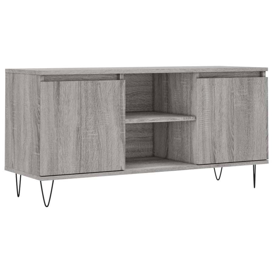 Tv-Meubel 04X35X50 Cm Bewerkt Hout Eikenkleurig Grijs sonoma