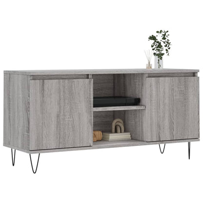 Tv-Meubel 04X35X50 Cm Bewerkt Hout Eikenkleurig Grijs sonoma