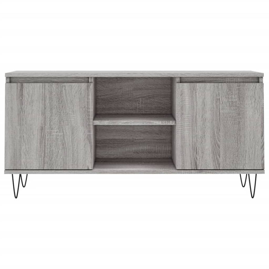 Tv-Meubel 04X35X50 Cm Bewerkt Hout Eikenkleurig Grijs sonoma