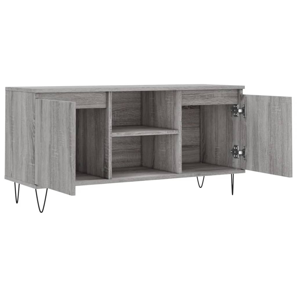 Tv-Meubel 04X35X50 Cm Bewerkt Hout Eikenkleurig Grijs sonoma