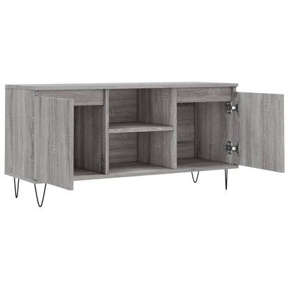 Tv-Meubel 04X35X50 Cm Bewerkt Hout Eikenkleurig Grijs sonoma