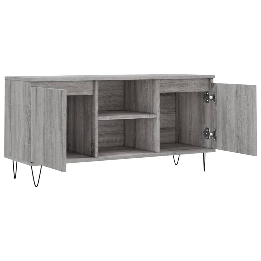 Tv-Meubel 04X35X50 Cm Bewerkt Hout Eikenkleurig Grijs sonoma