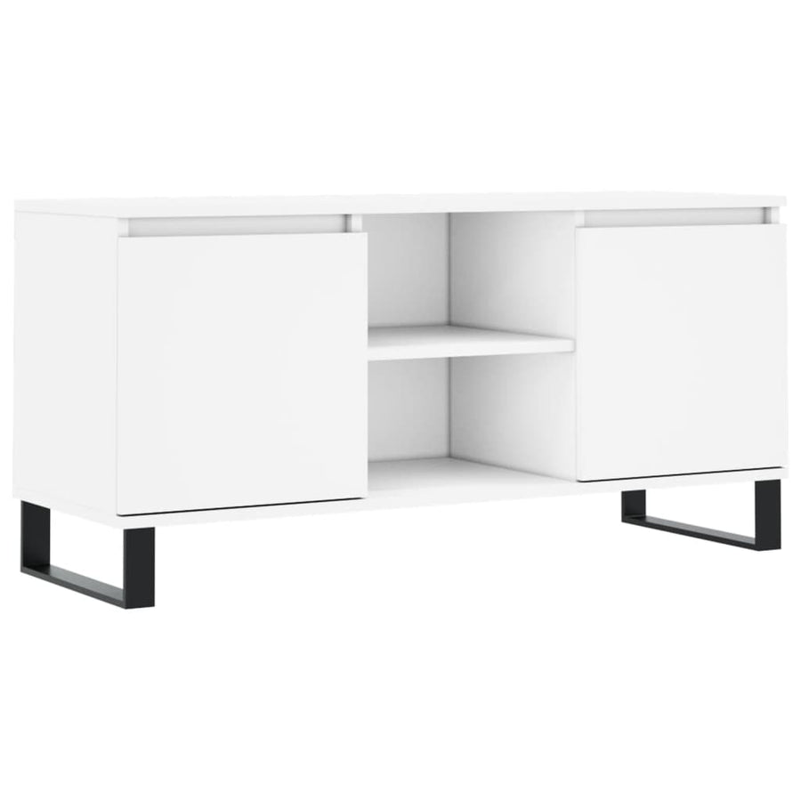Tv-Meubel 04X35X50 Cm Bewerkt Hout Wit
