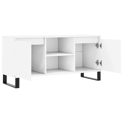 Tv-Meubel 04X35X50 Cm Bewerkt Hout Wit