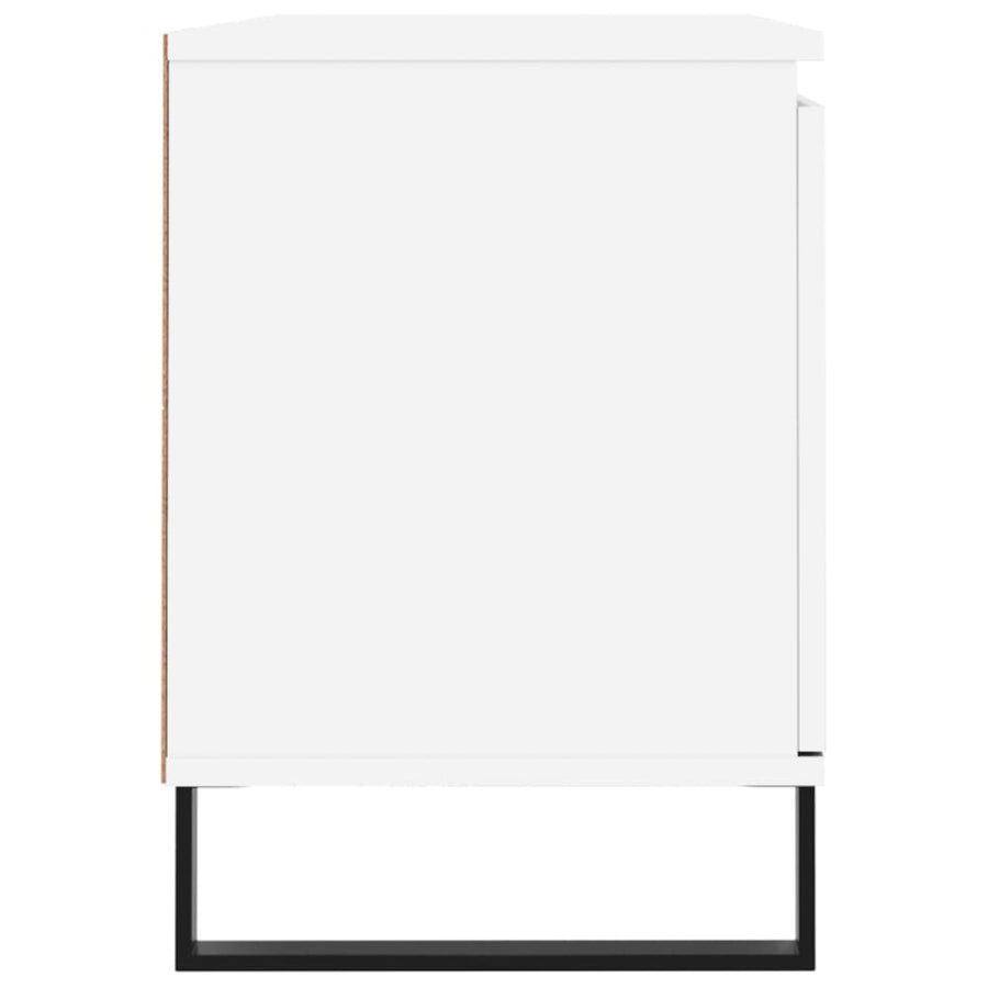 Tv-Meubel 04X35X50 Cm Bewerkt Hout Wit