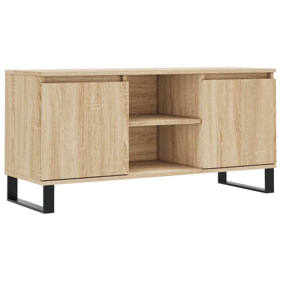 Tv-meubel 104x35x50 cm bewerkt hout sonoma eikenkleurig