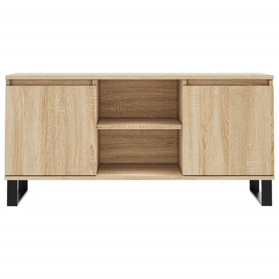 Tv-meubel 104x35x50 cm bewerkt hout sonoma eikenkleurig