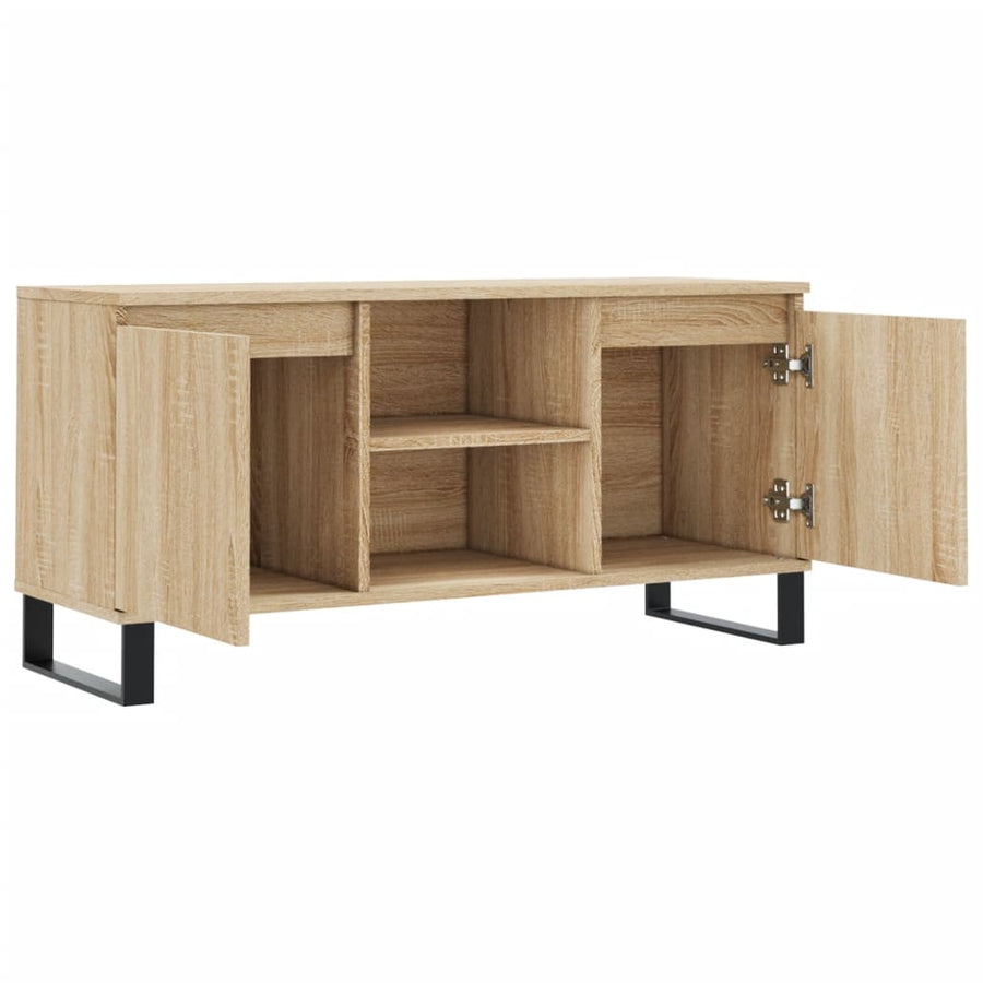 Tv-meubel 104x35x50 cm bewerkt hout sonoma eikenkleurig