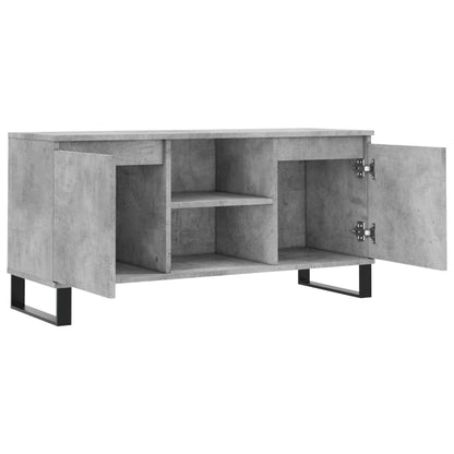Tv-meubel 104x35x50 cm bewerkt hout betongrijs