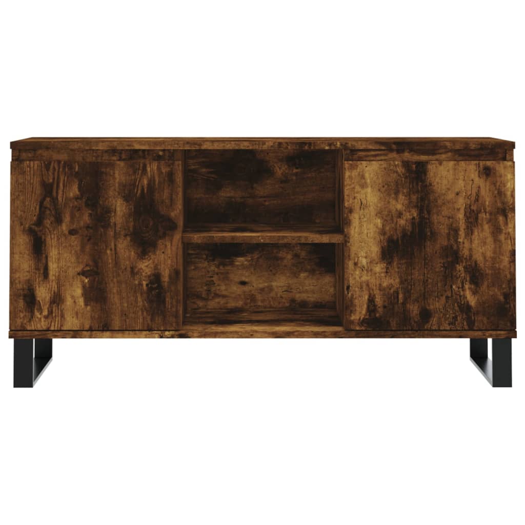 Tv-meubel 104x35x50 cm bewerkt hout gerookt eikenkleurig