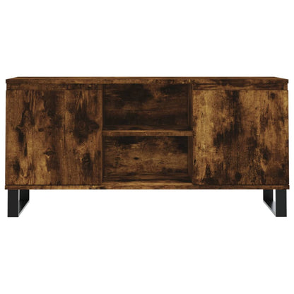 Tv-meubel 104x35x50 cm bewerkt hout gerookt eikenkleurig