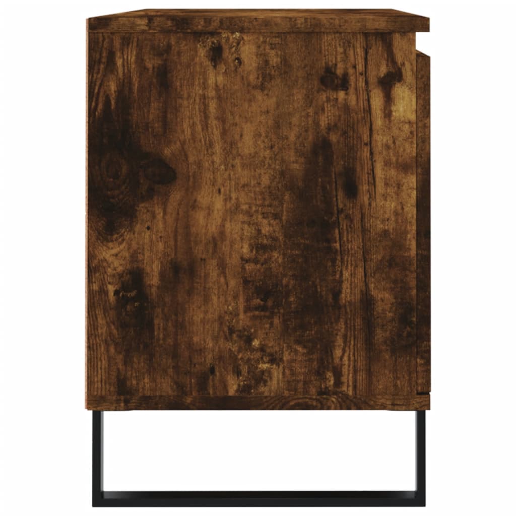 Tv-meubel 104x35x50 cm bewerkt hout gerookt eikenkleurig