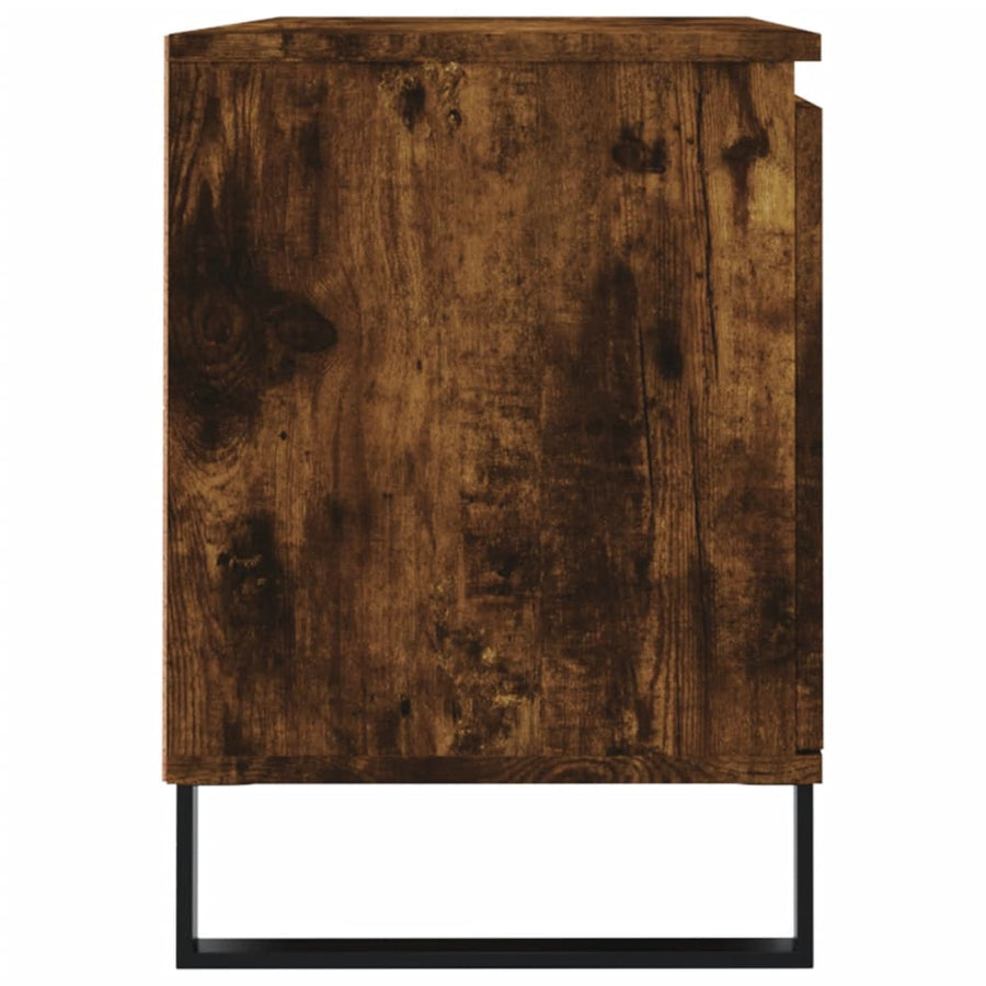 Tv-meubel 104x35x50 cm bewerkt hout gerookt eikenkleurig