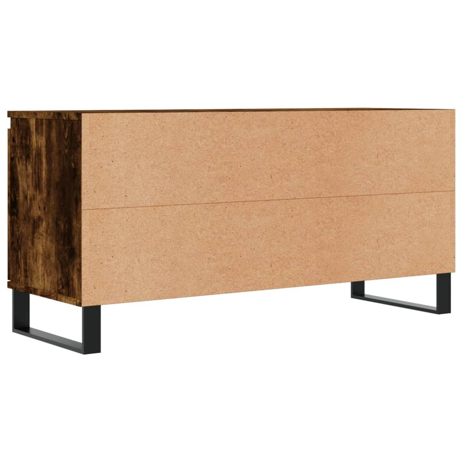 Tv-meubel 104x35x50 cm bewerkt hout gerookt eikenkleurig