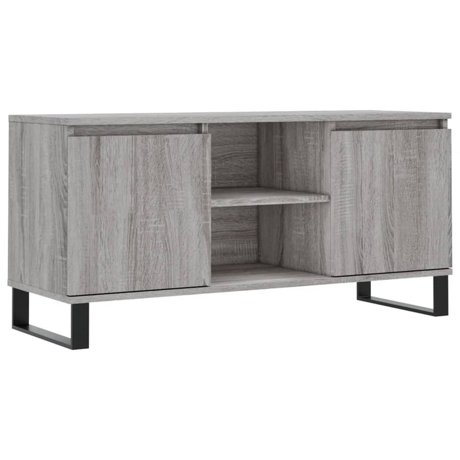Tv-meubel 104x35x50 cm bewerkt hout grijs sonoma eikenkleurig