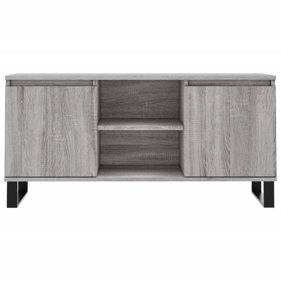 Tv-meubel 104x35x50 cm bewerkt hout grijs sonoma eikenkleurig