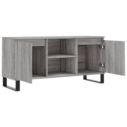 Tv-meubel 104x35x50 cm bewerkt hout grijs sonoma eikenkleurig