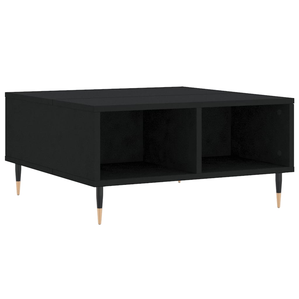 Salontafel 60X60X30 Cm Bewerkt Hout Zwart
