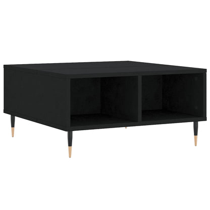 Salontafel 60X60X30 Cm Bewerkt Hout Zwart