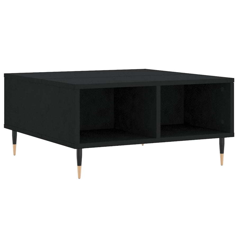 Salontafel 60X60X30 Cm Bewerkt Hout Zwart