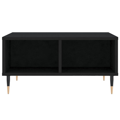 Salontafel 60X60X30 Cm Bewerkt Hout Zwart