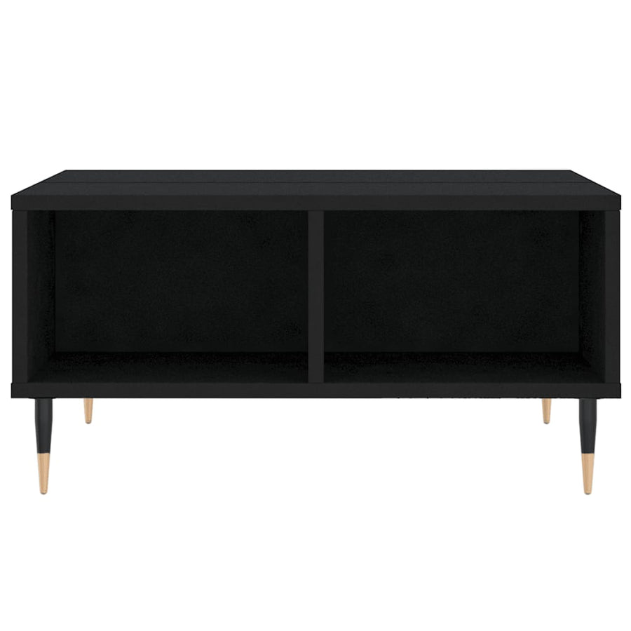Salontafel 60X60X30 Cm Bewerkt Hout Zwart