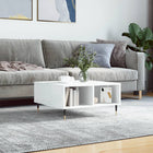 Coffee table 60x60x30 cm treated wood high gloss white