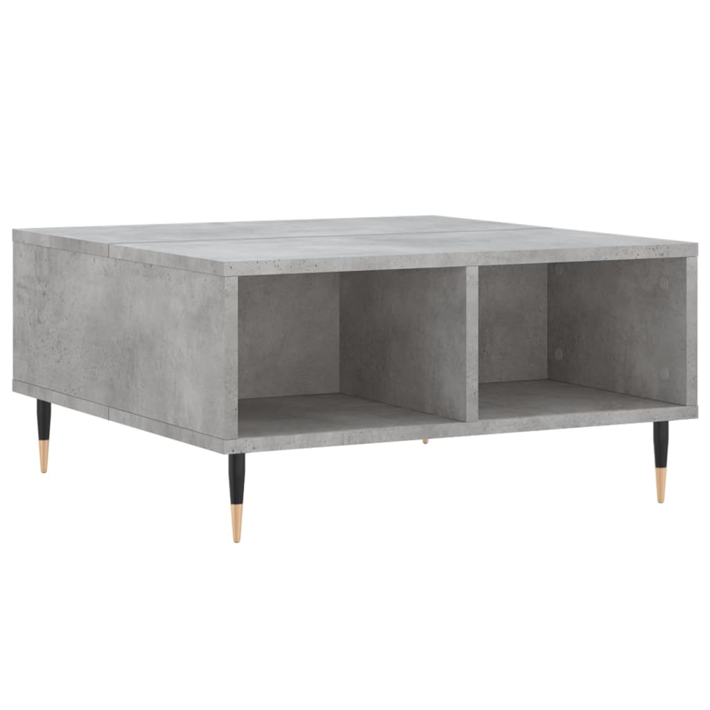 Salontafel 60X60X30 Cm Bewerkt Hout Betongrijs
